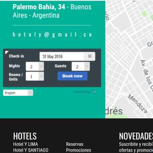 Hotel website reservations system